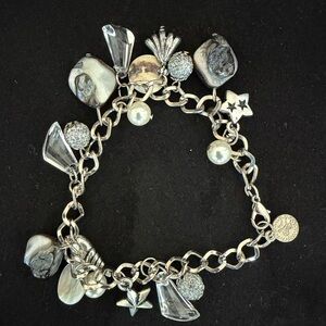 Elegant Silver Charm Bracelet